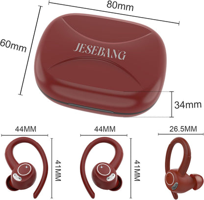 Auriculares inalámbricos, Bluetooth 5.4 Auriculares deportivos sobr...