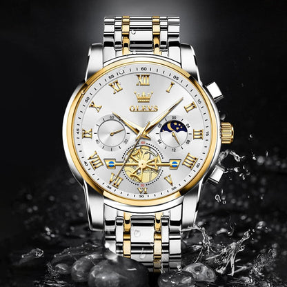OLEVS Relojes para hombre, resistente al agua, de lujo, gran cara,...