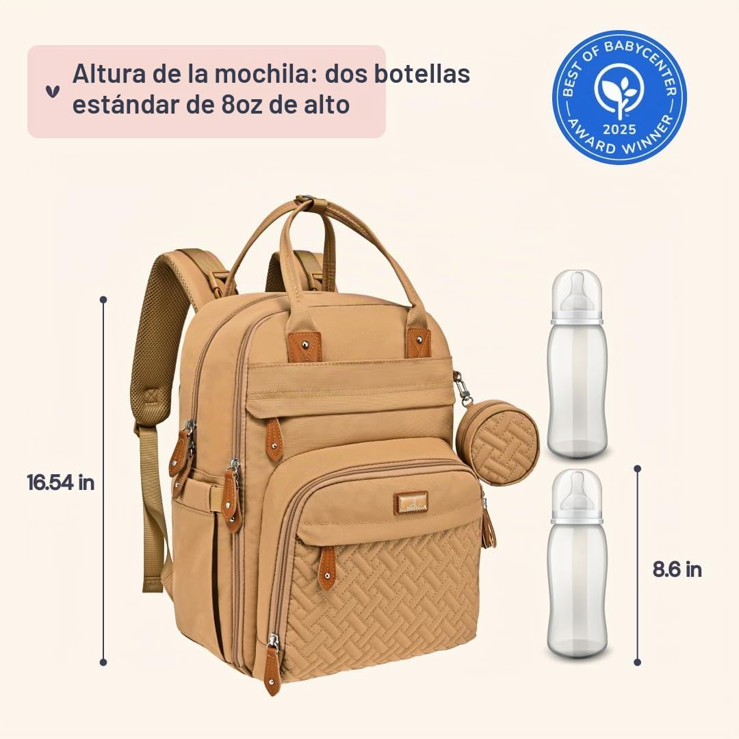 BabbleRoo Mochila para pañales \u2013 Bolsa de viaje para Baby Esse...