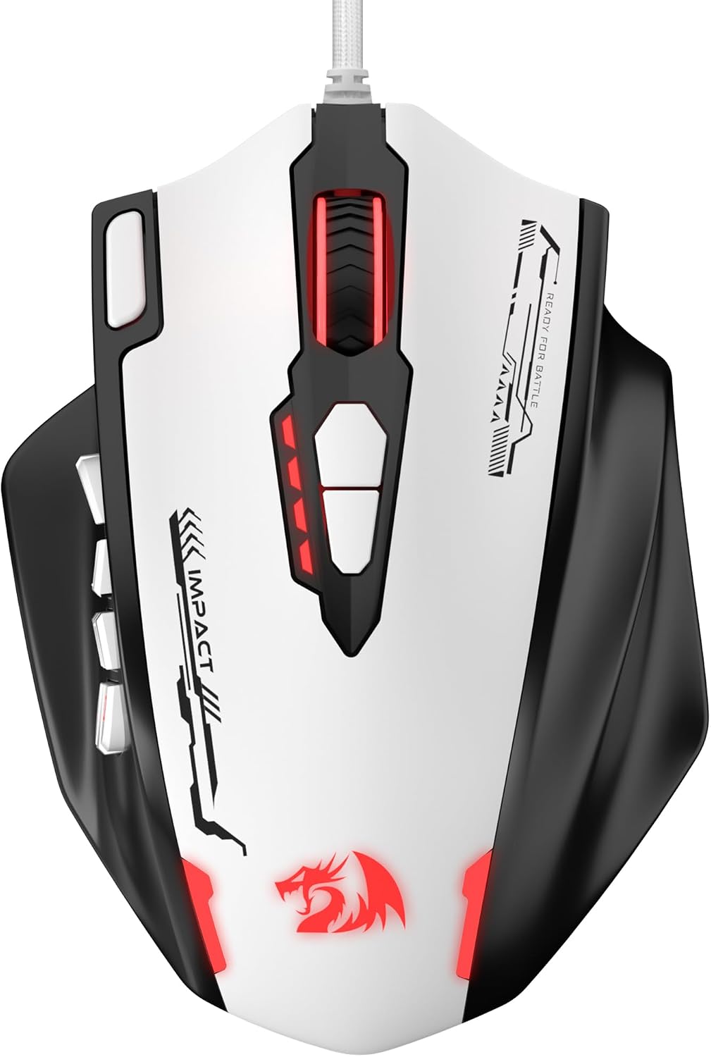 Redragon M908 Ratón con cable RGB MMO Gaming 12400 DPI Teclas de |...
