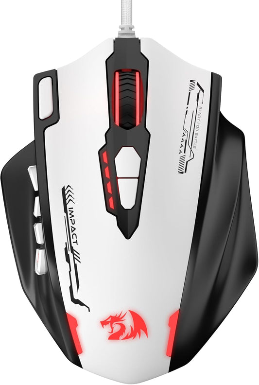 Redragon M908 Ratón con cable RGB MMO Gaming 12400 DPI Teclas de |...