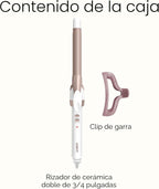 Conair - Plancha rizadora con clip de garra, barril de 3\/4 pulgada...