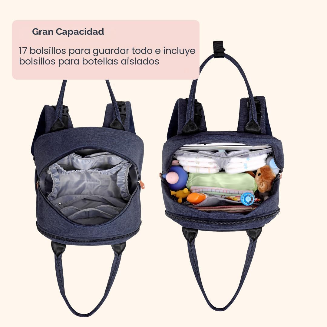 BabbleRoo Mochila para pañales \u2013 Bolsa de viaje para Baby Esse...