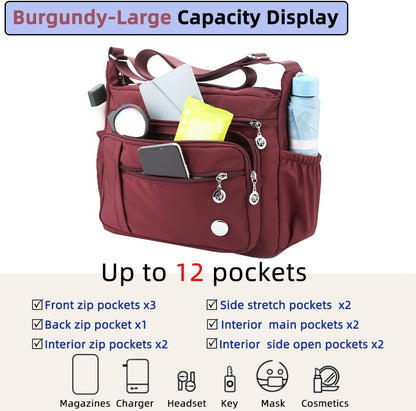 MINTEGRA Bolso de mano de hombro para mujer, espacioso bolso cruzad...