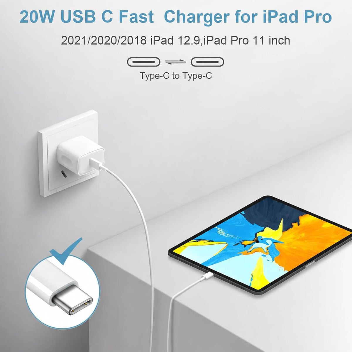 Cargador de teléfono 17 16 15 carga rápida 3 unidades USB C cargado...