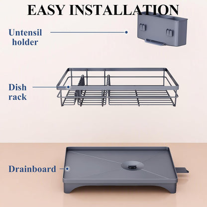 Escurridor de platos para encimera de cocina, escurridor grande con...