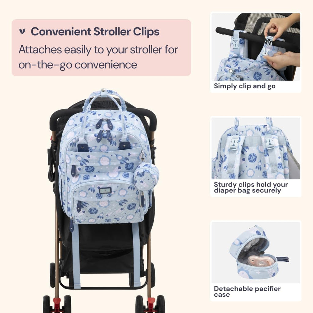 BabbleRoo Mochila para pañales - Bolsa de viaje esencial para bebé,...