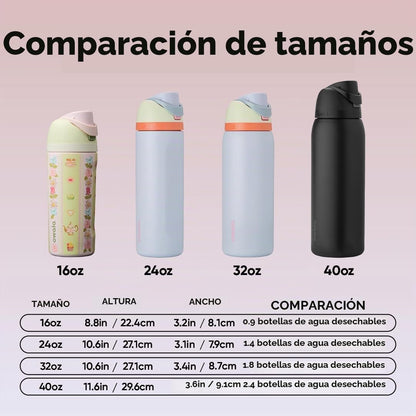 Owala FreeSip - Botella de agua de acero inoxidable para niños, 16...