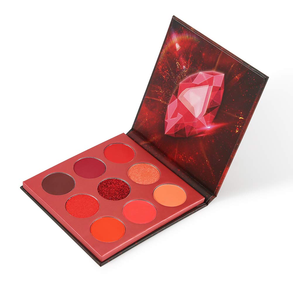 docolor Paleta de sombras de ojos 9 colores rojo sombra de ojos pie...