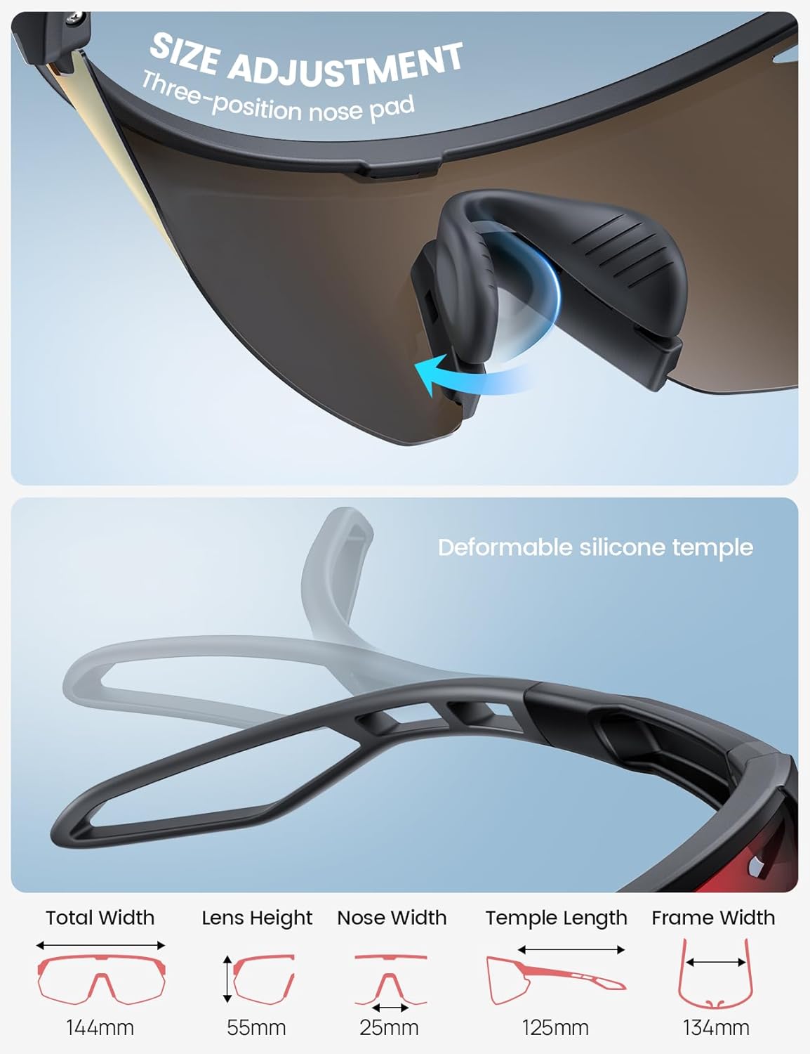 Lamicall Gafas de sol deportivas polarizadas de 0.85 oz para hombre...