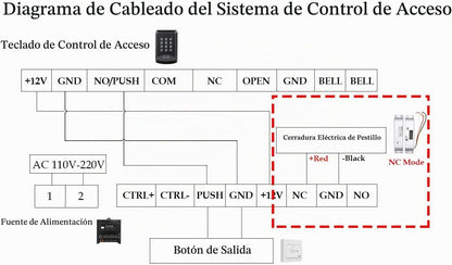 Cerradura eléctrica del perno de la gota del modo NC Fail Safe DC 1...