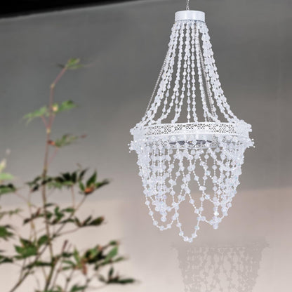 Lámpara de cristal colgante solar para exteriores, luz decorativa p...