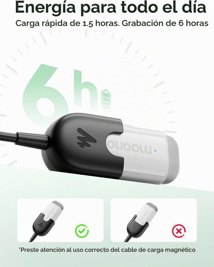 MAONO T1 Mini micrófono inalámbrico Lavalier para iPhone y Android...