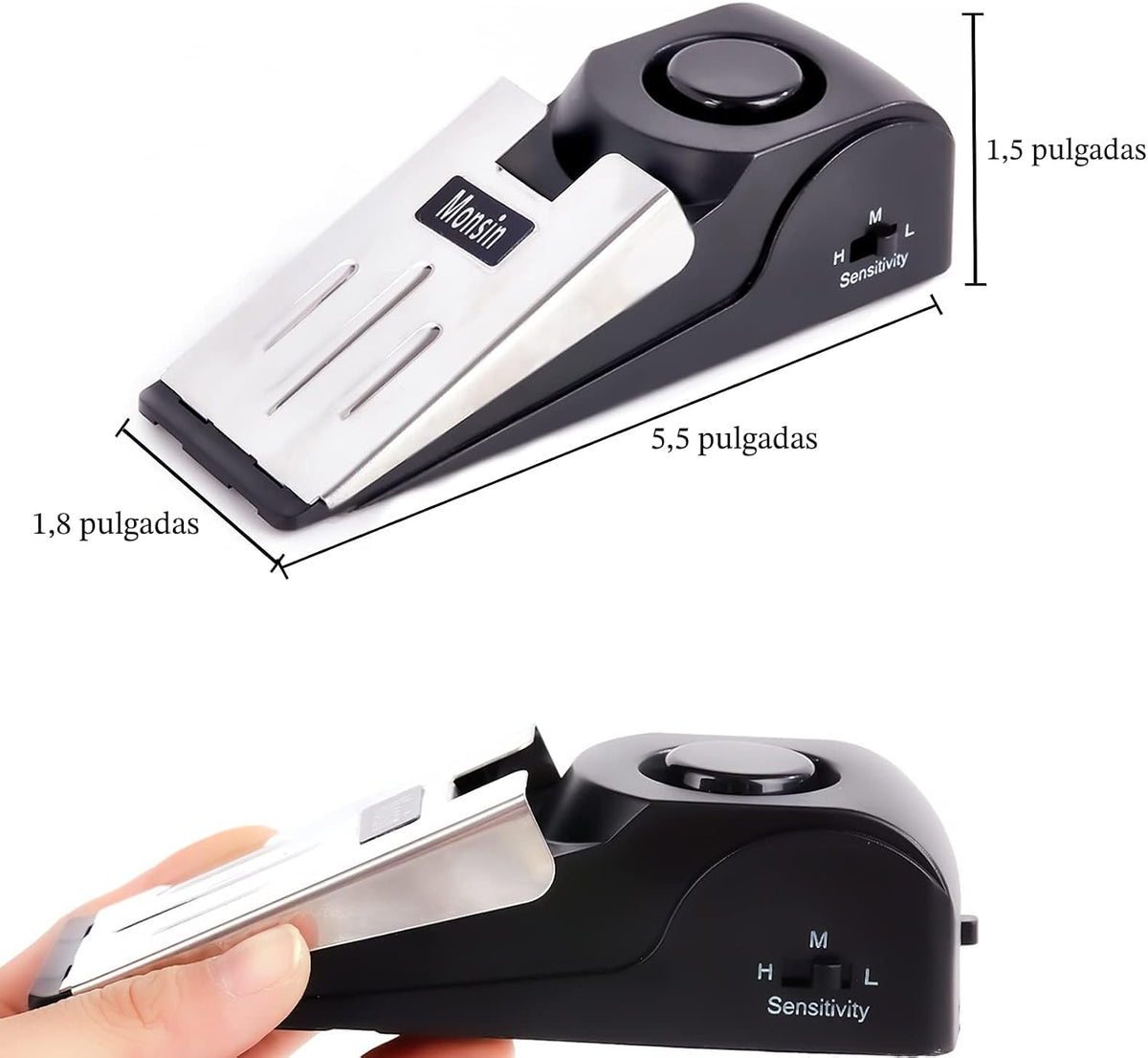 Alarma de tope de puerta, tope de puerta con alarma de seguridad de...