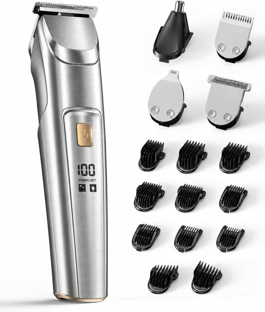 Recortadora de barba para hombres, maquinilla de afeitar eléctrica...