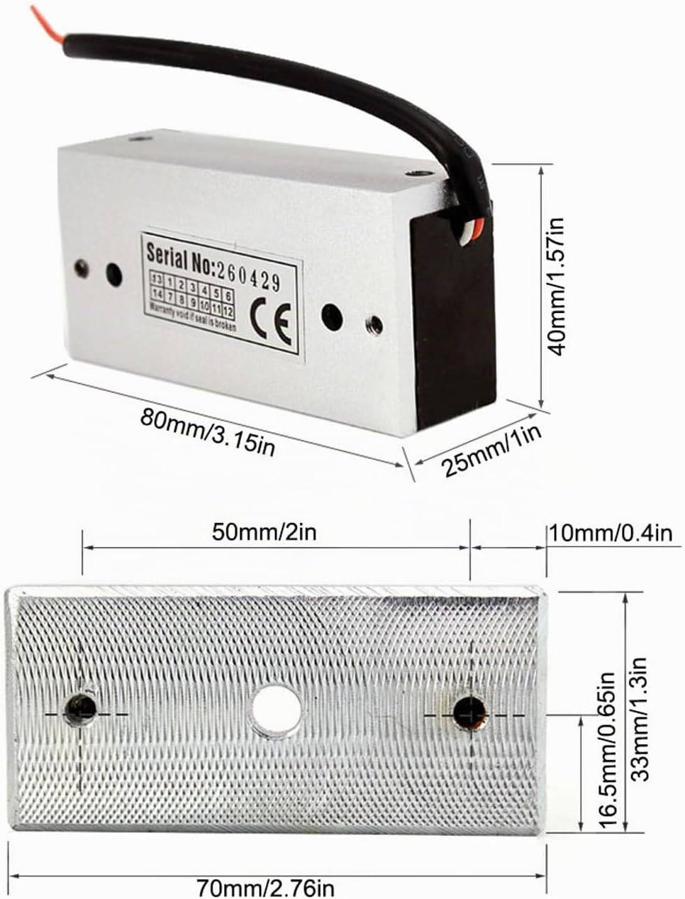UHPPOTE Cerradura de puerta magnética eléctrica de 130 libras con s...