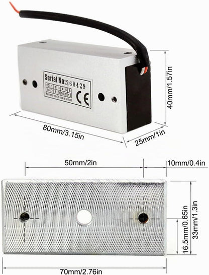 UHPPOTE Cerradura de puerta magnética eléctrica de 130 libras con s...