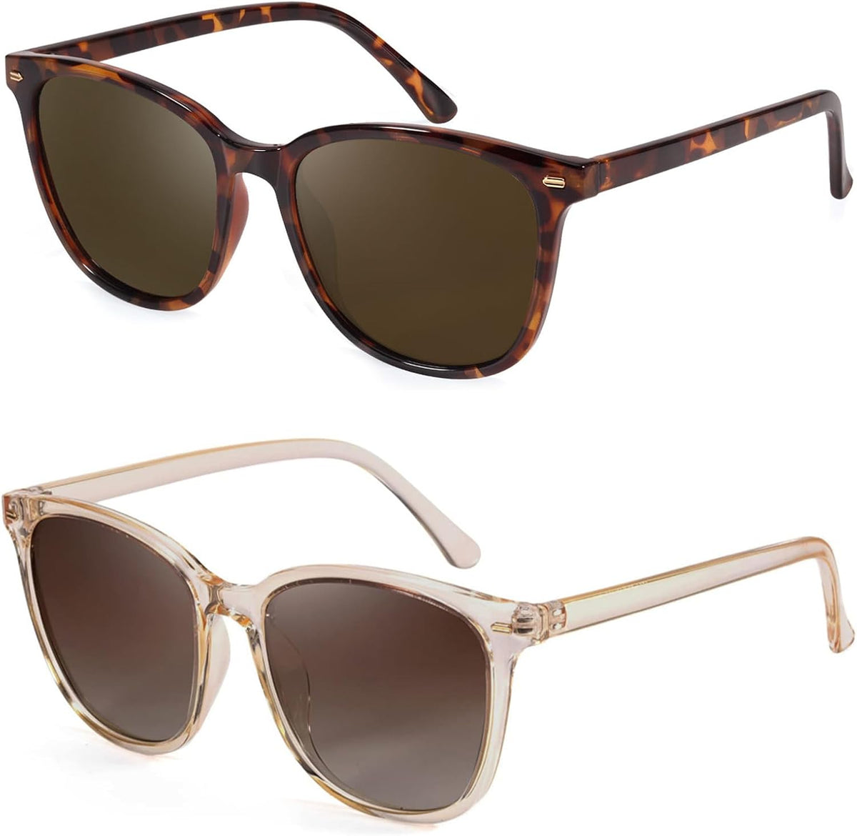 FIMILU 2 paquetes de gafas de sol para mujer, lentes polarizadas co...