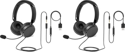 Amazon Basics Auriculares con cable para computadora con micrófono...