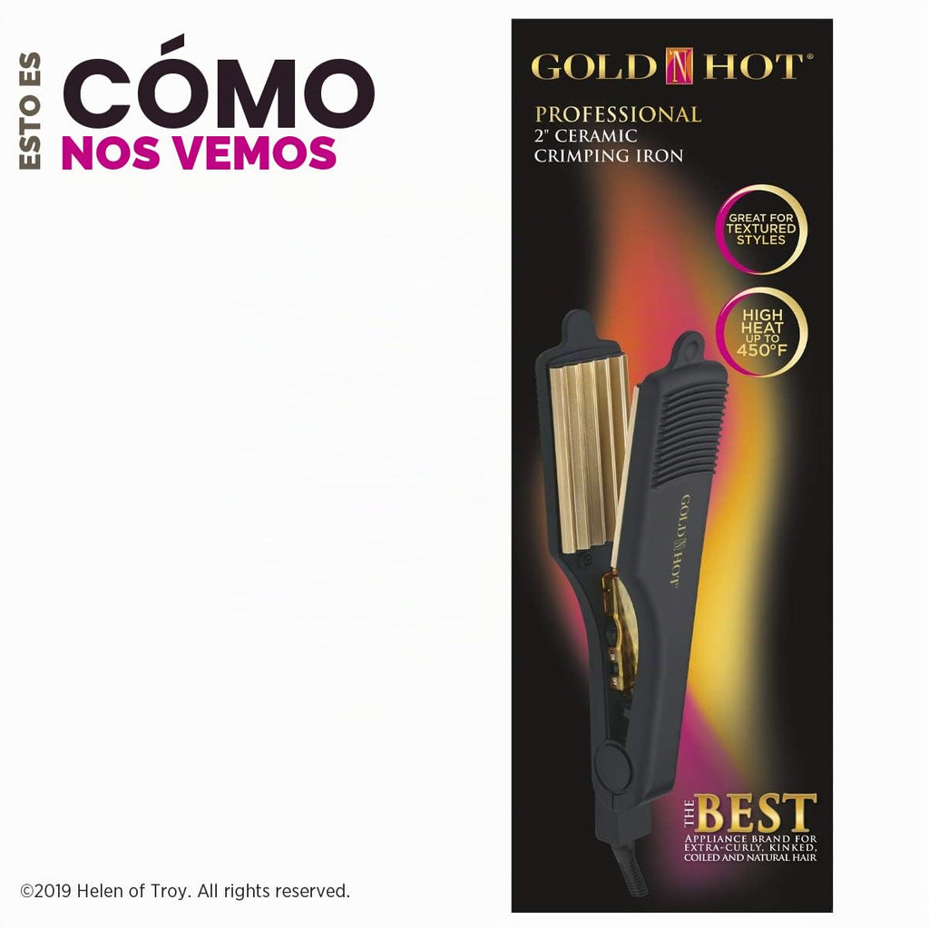 Alisador de pelo Gold 'n' Hot, 2 pulgadas.