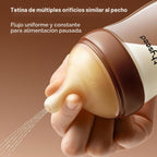 Thyseed Biberón de vidrio anticólicos para bebés amamantados, alime...