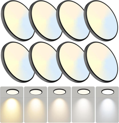 WKONCLDY Luces de techo LED de 7.5 pulgadas, 5 colores seleccionabl...