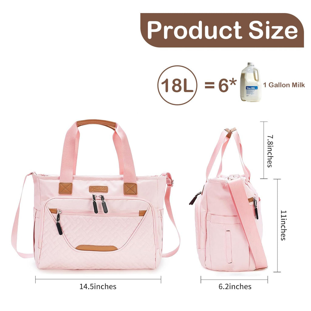 FHELAD Bolsa de pañales para mujer, bolsa de pañales para bebé 16L...