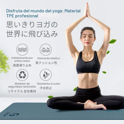 Gruper Esterilla de yoga antideslizante y ecológica con correa de |...