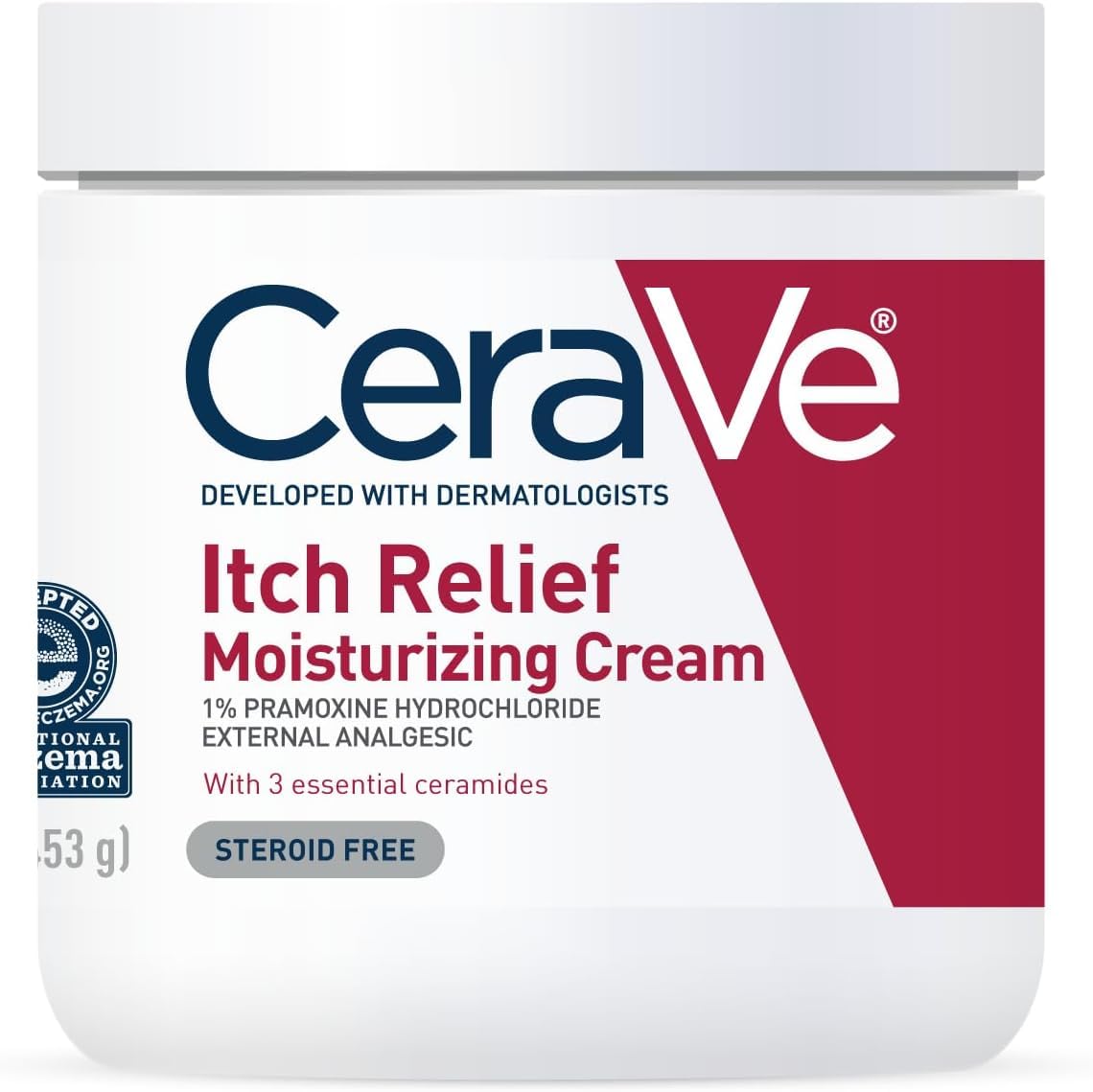 CeraVe Crema hidratante para aliviar la picazón, crema antipicazón...