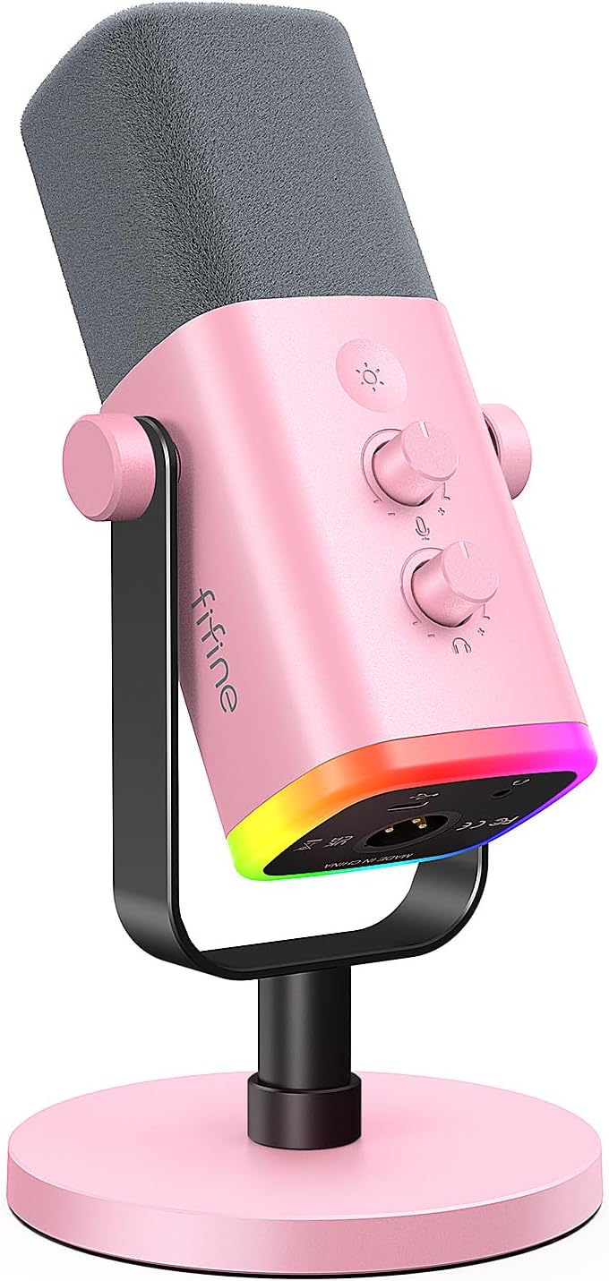 FIFINE AmpliGame AM8P XLR\/Micrófono dinámico USB para grabación de...