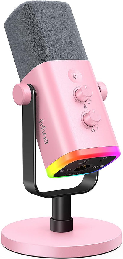 FIFINE AmpliGame AM8P XLR\/Micrófono dinámico USB para grabación de...