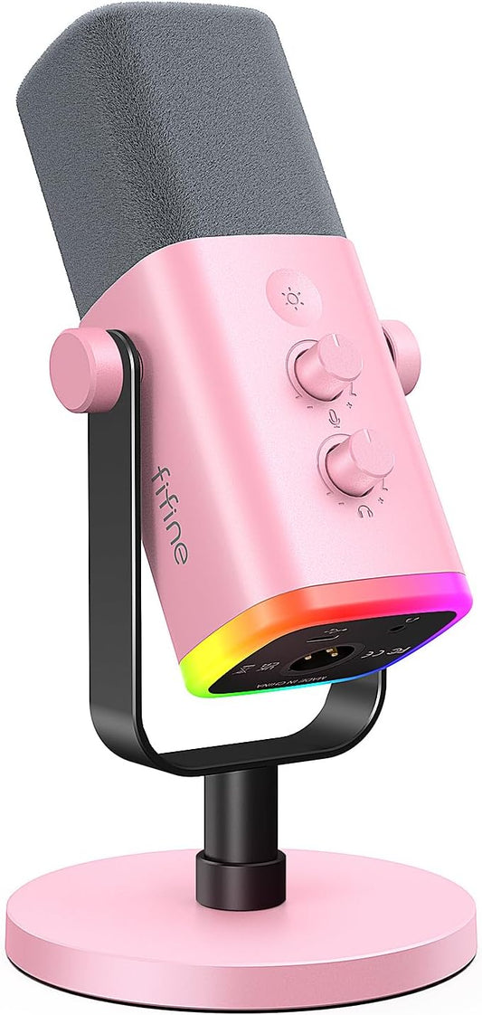FIFINE AmpliGame AM8P XLR\/Micrófono dinámico USB para grabación de...