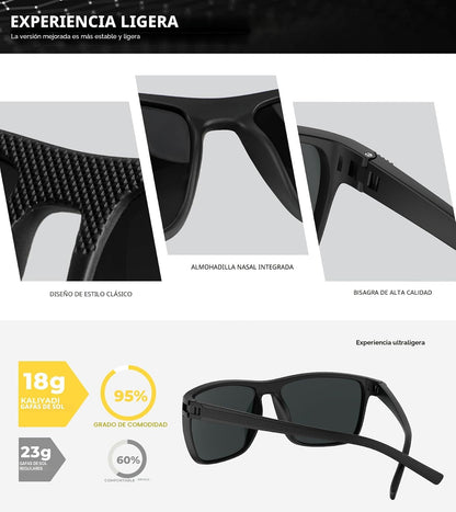 KALIYADI Gafas de sol polarizadas para hombre, gafas de sol clásica...