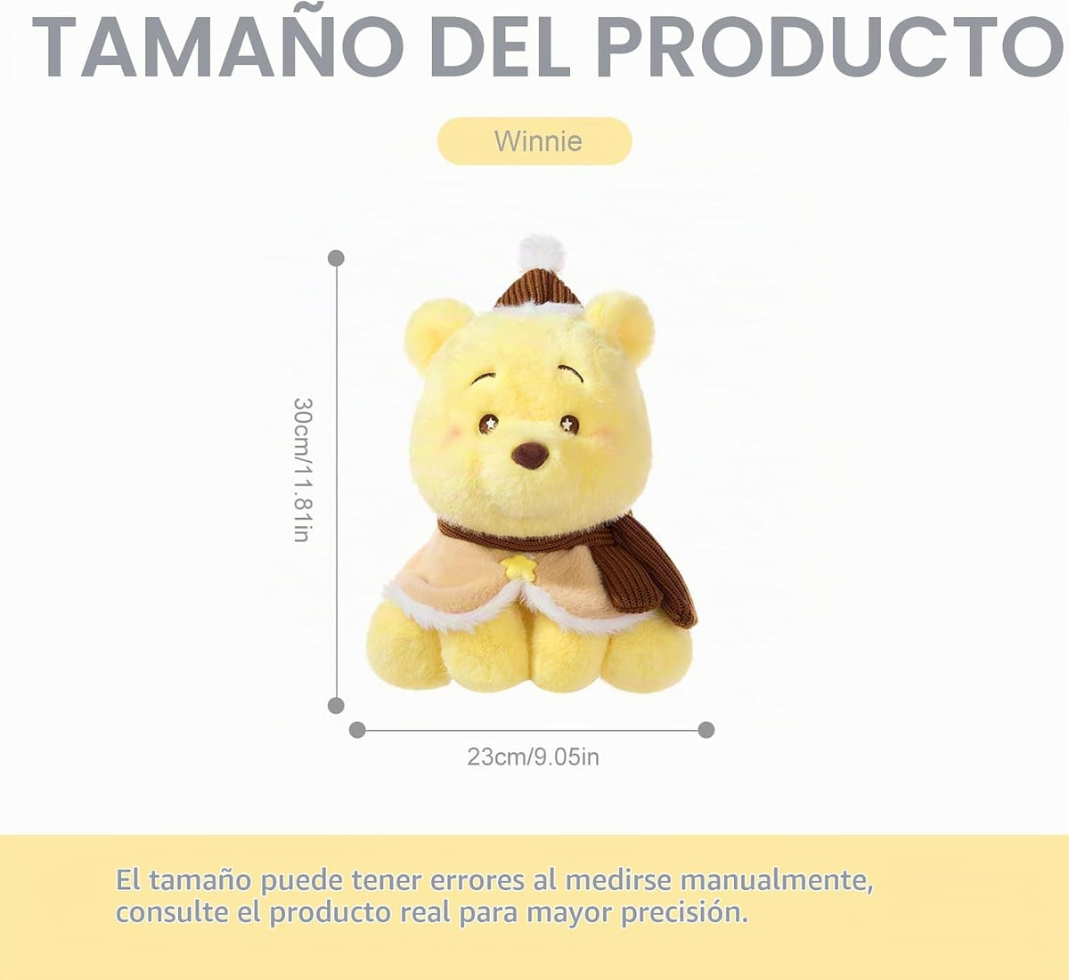 MINISO Peluche de Winnie The Pooh de Disney, Multi