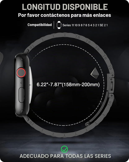 EPULY Correa de metal compatible con Apple Watch para hombres, no r...