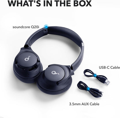 Auriculares Soundcore by Anker Q20i con funda protectora, azul, paq...