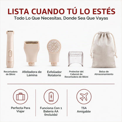 Remington Kit de cuerpo y bikini suave y sedoso, recortadora y afei...
