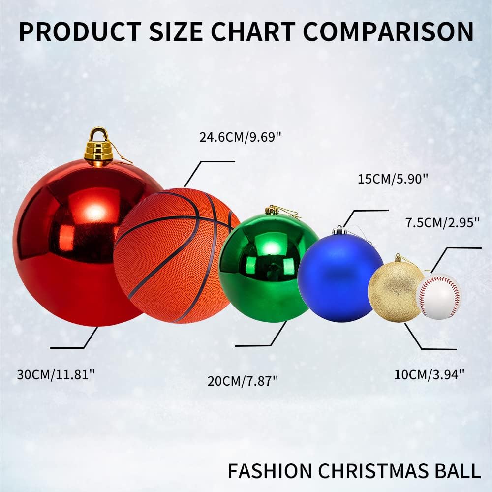 Benjia Adornos de Navidad Extra Grandes para Exteriores, Bolas de P...