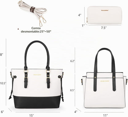 Montana West - Juego de 3 piezas de bolsos para mujer: bolso de man...