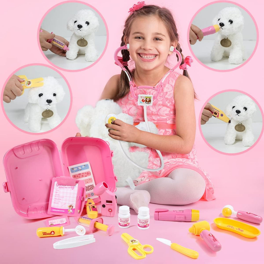 Meland Kit médico con cachorro para niños, juguete de simulación de...