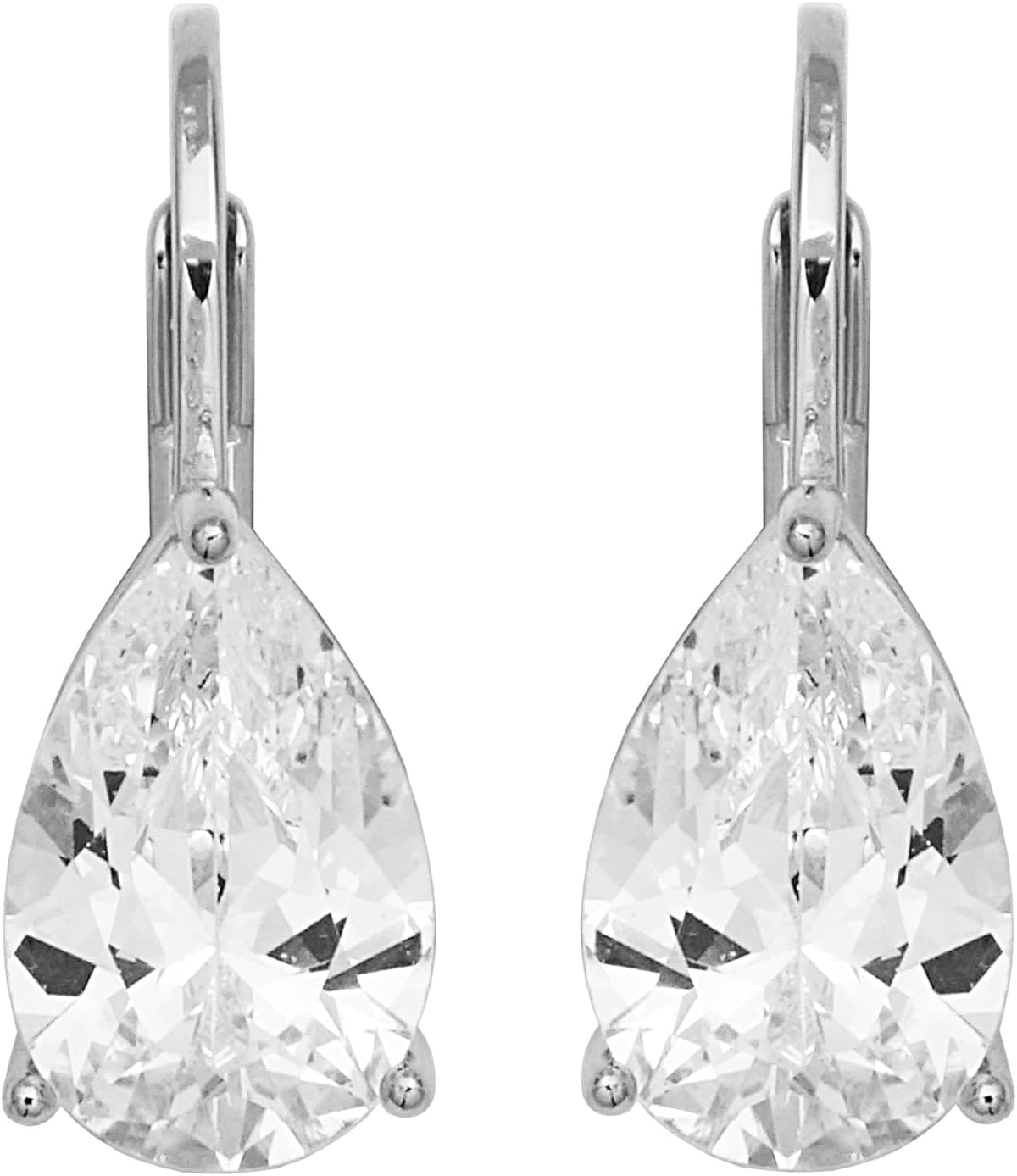 Amazon Essentials Pendientes de plata de ley o chapado en oro con c...