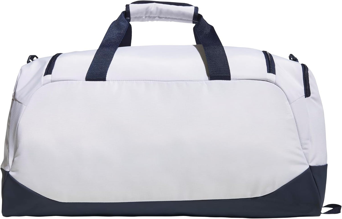 adidas Bolsa de lona Defender, Blanco\/Índigo Nocturno\/Rojo Rubí P...