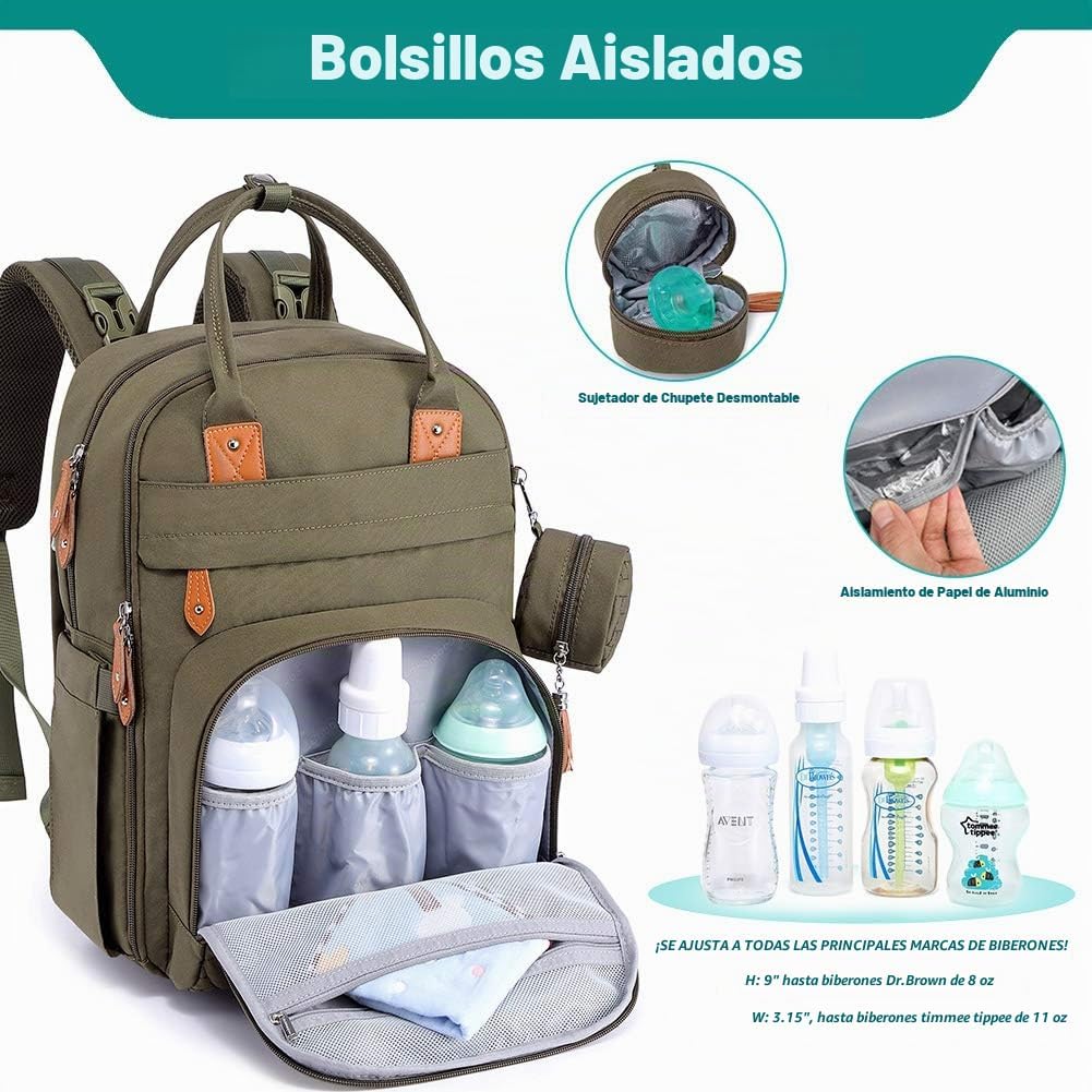 BabbleRoo Mochila para pañales \u2013 Bolsa de viaje para Baby Esse...