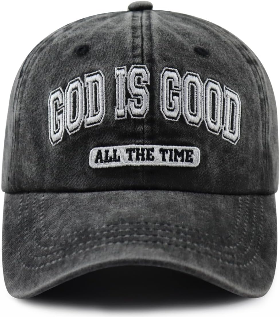VIPCapz Gorra de béisbol con texto en inglés "God is Good All T...