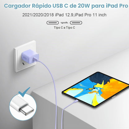 Cargador de iPhone Carga rápida iPhones de 10 pies 18 17 16 15 Carg...