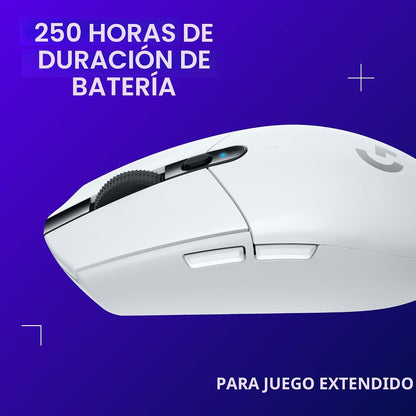 Logitech G Ratón inalámbrico para juegos 305 Lightspeed - Blanco |...