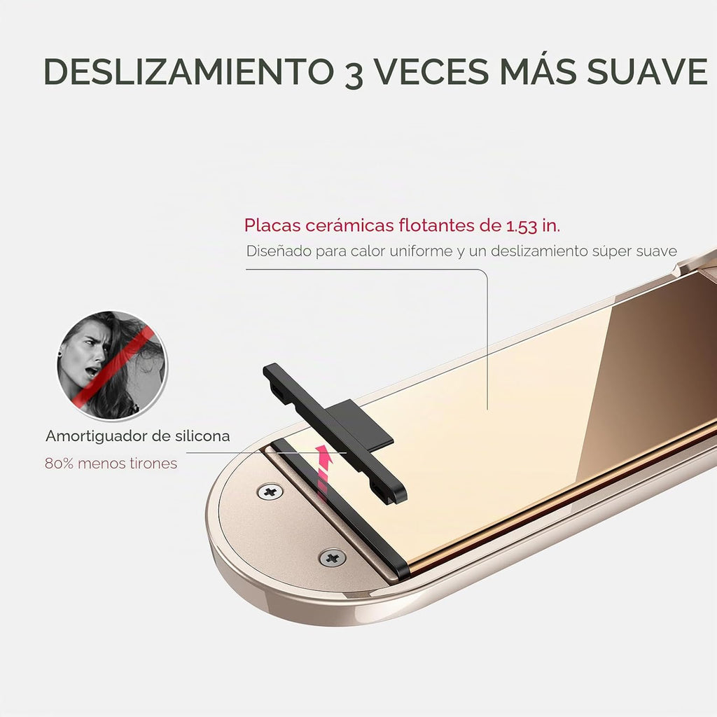 TYMO Cepillo 2 de la enderezadora del pelo del hierro plano en 1, p...