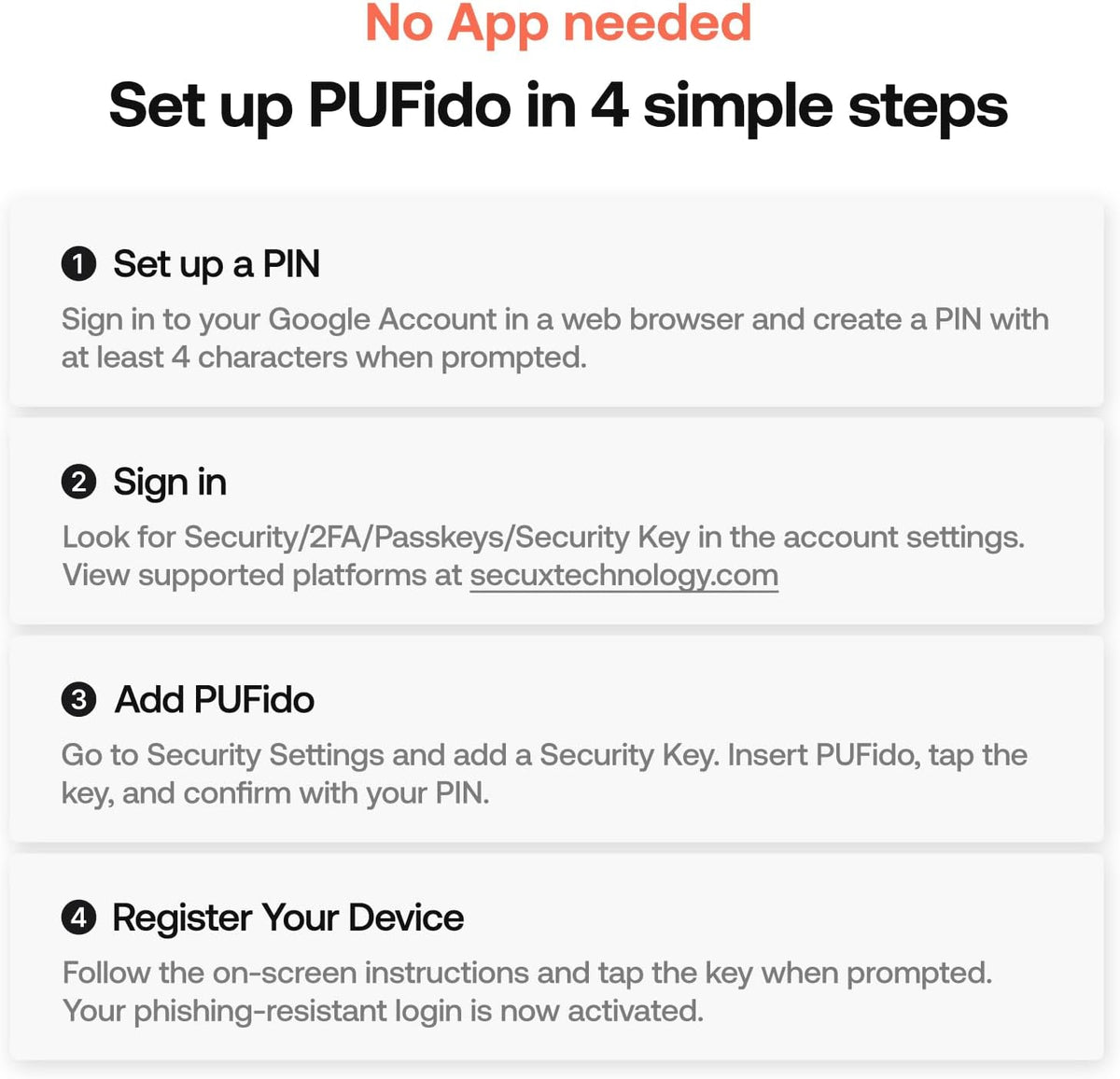 Llave de seguridad SecuX PUFido USB-C con tecnología PUF, certifica...