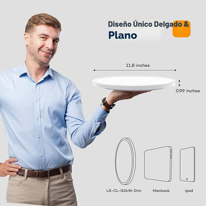 BLNAN Lámpara de techo LED regulable con control remoto, 12 pulgada...