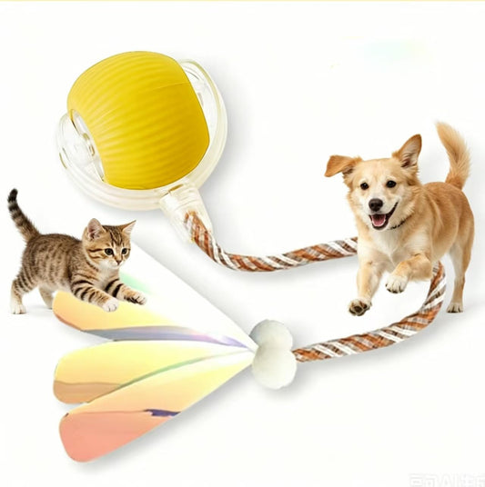 RightBliss Juguete automático de bola rodante para gatos y perros....